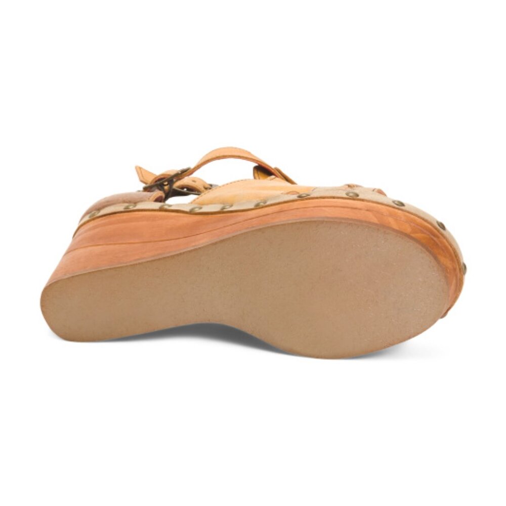 BED/STU Princess Wedge Sandals (For Women) Cafe Latte Lux - Picture 8 of 8